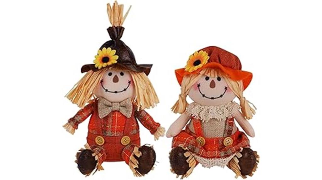 plush scarecrow tabletop decorations