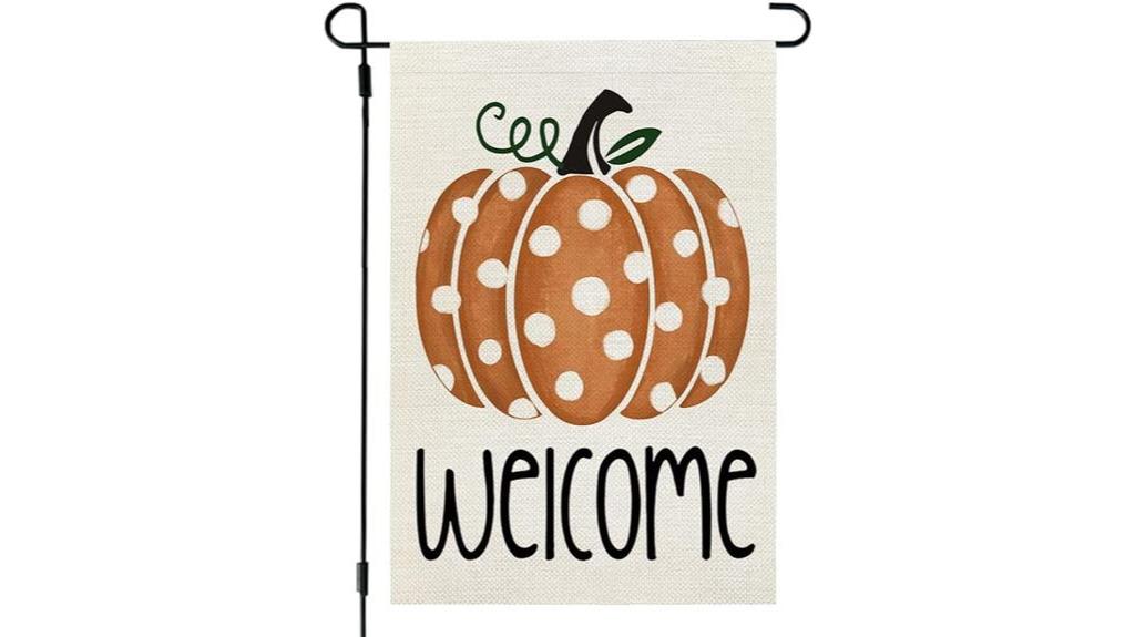 polka dot pumpkin flag