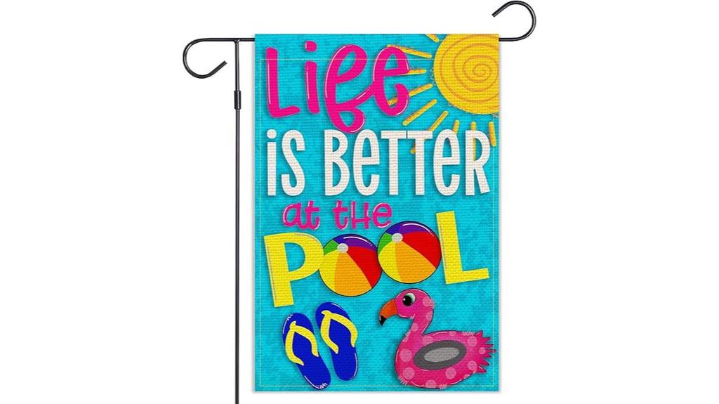 pool garden flag decor