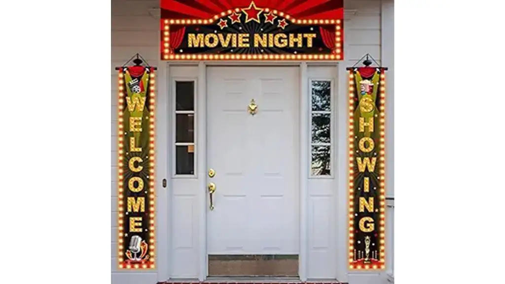 porch sign movie night set