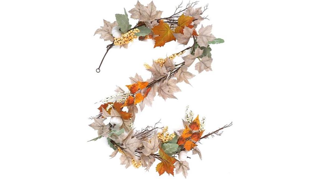 pumpkin adorned fall garland