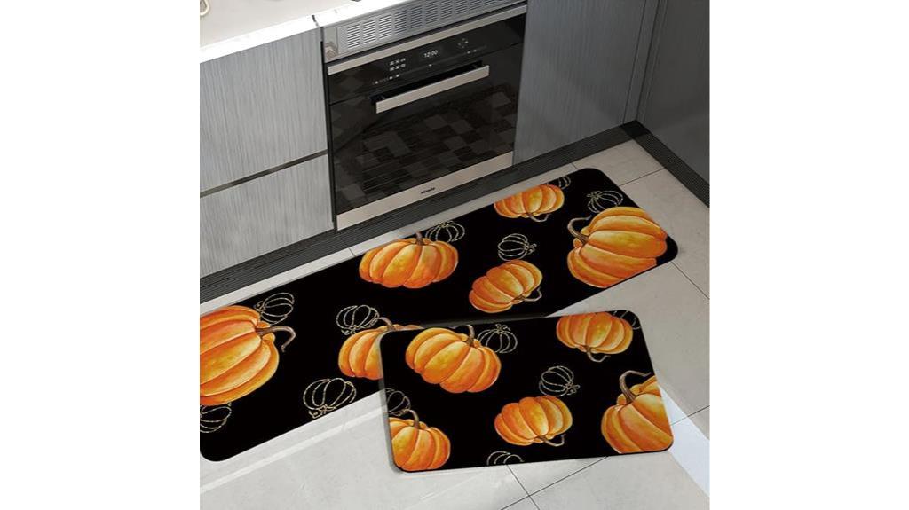 pumpkin design kitchen rugs