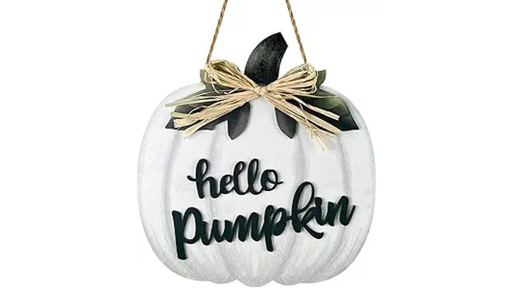 pumpkin door sign decor