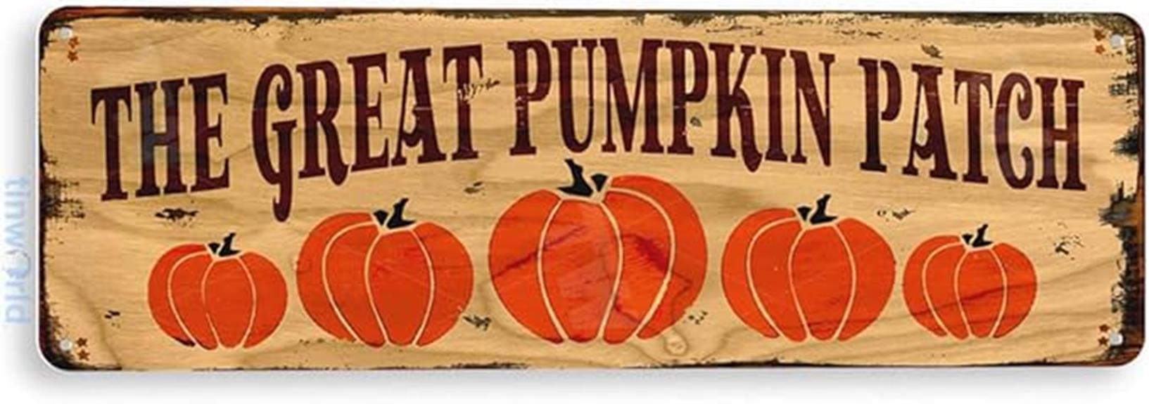 pumpkin patch metal sign