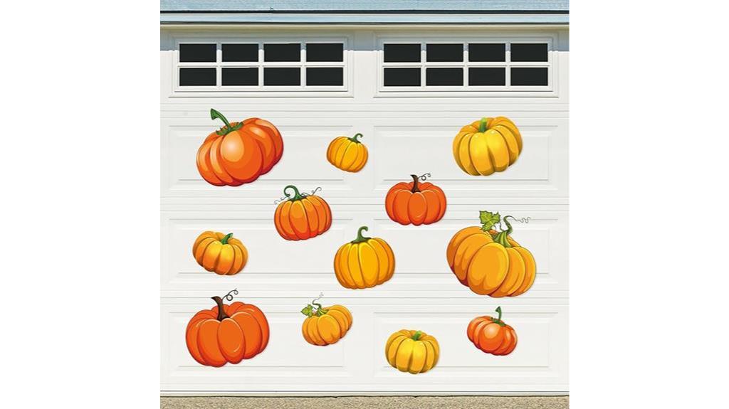 pumpkin themed garage door magnets