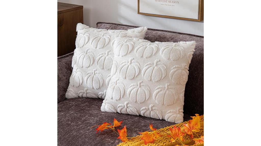 pumpkin themed throw pillow covers