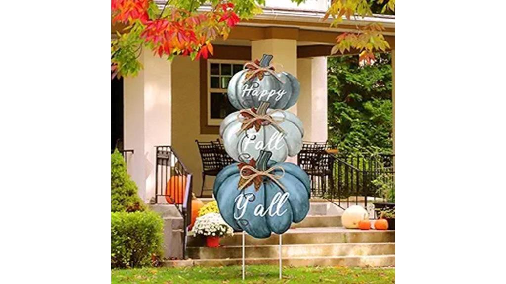 pumpkin yard stakes decoration