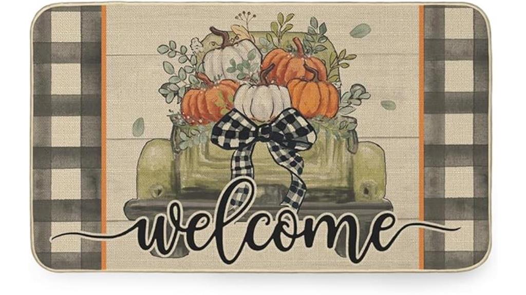 pumpkins truck door mat