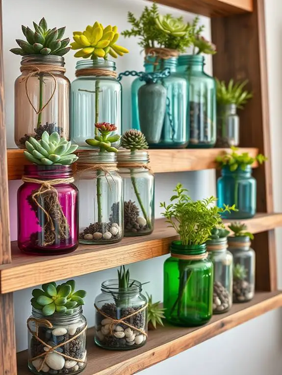 recycled glass container gardening