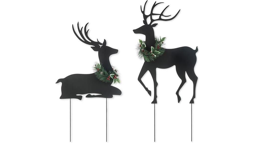 reindeer yard signs set