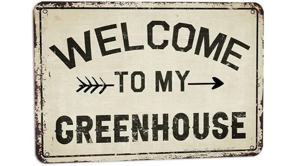 retro greenhouse wall sign