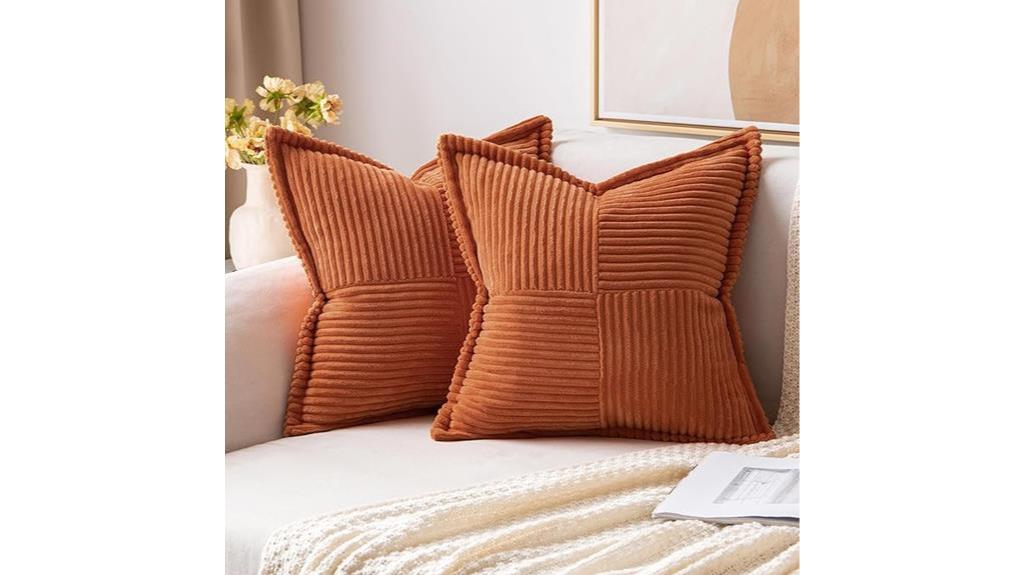 rust pillow covers set