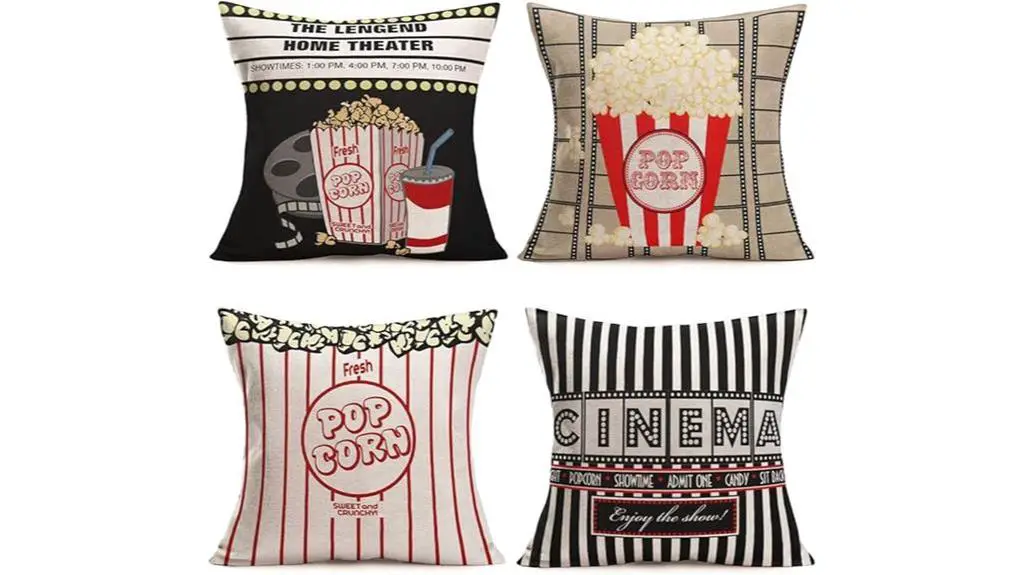 rustic movie cinema pillow