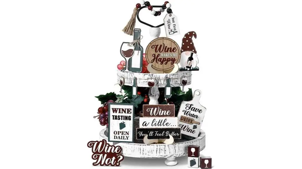 rustic wine decor set