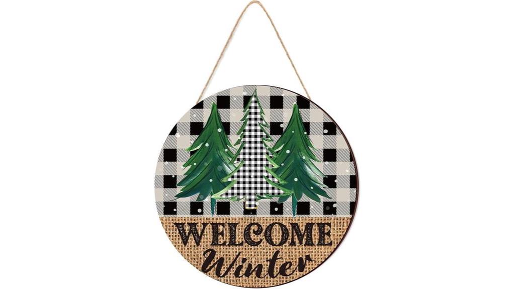 rustic winter door decor