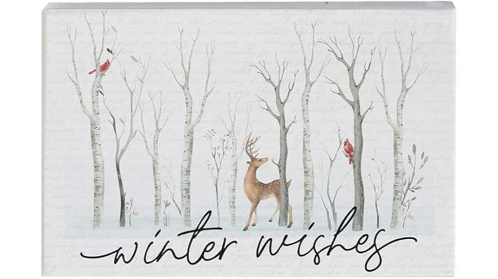 rustic winter wishes sign