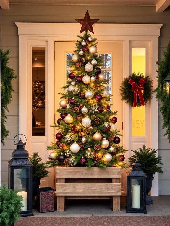 rustic wooden christmas tree