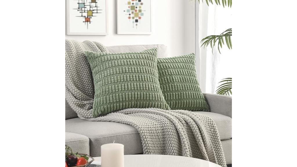 sage green pillow covers