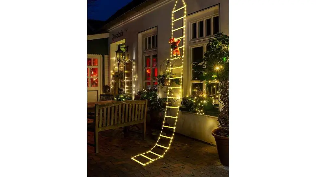 santa claus led ladder lights