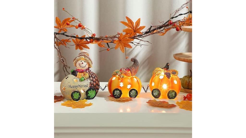 scarecrow and pumpkins decor