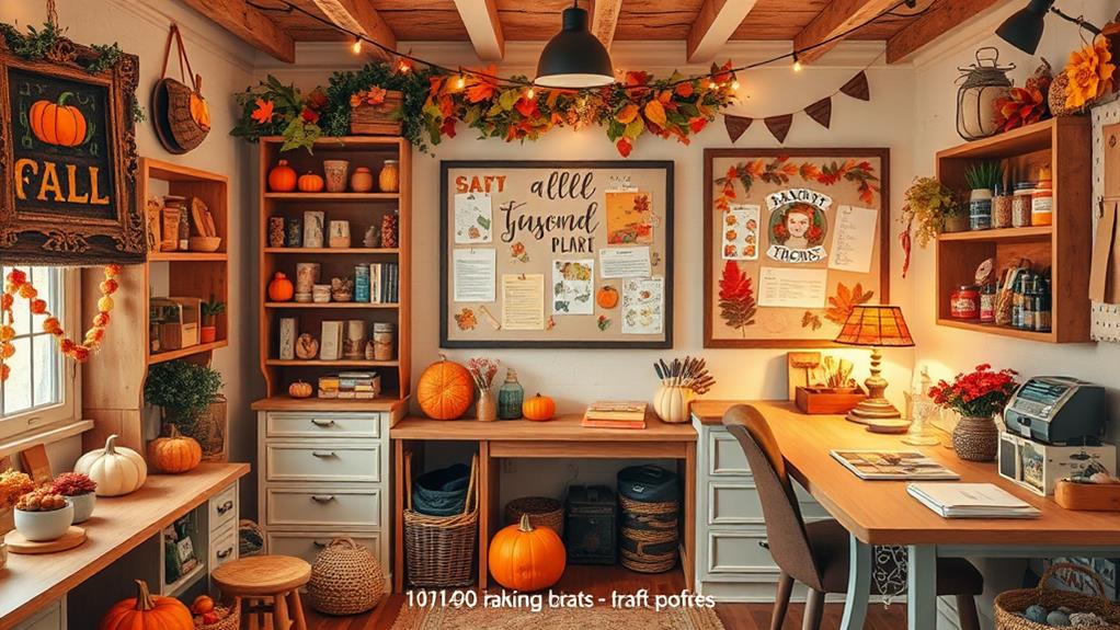 seasonal craft room decor