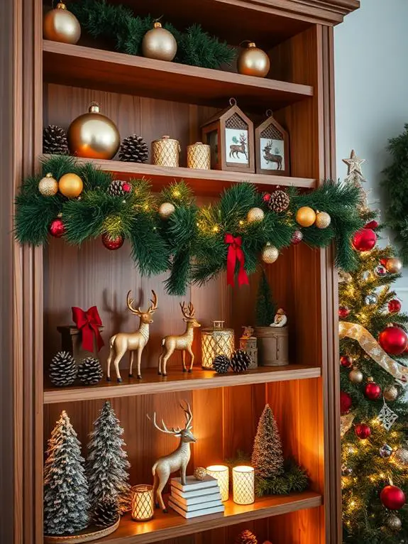 seasonal decorative figurine display