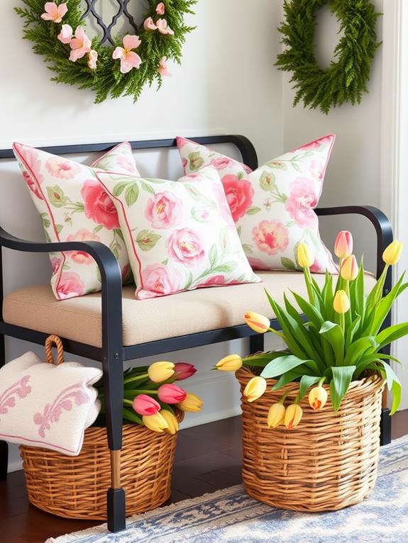 seasonal decorative pillow arrangements