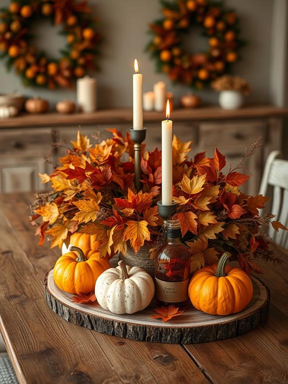 seasonal decorative table arrangements