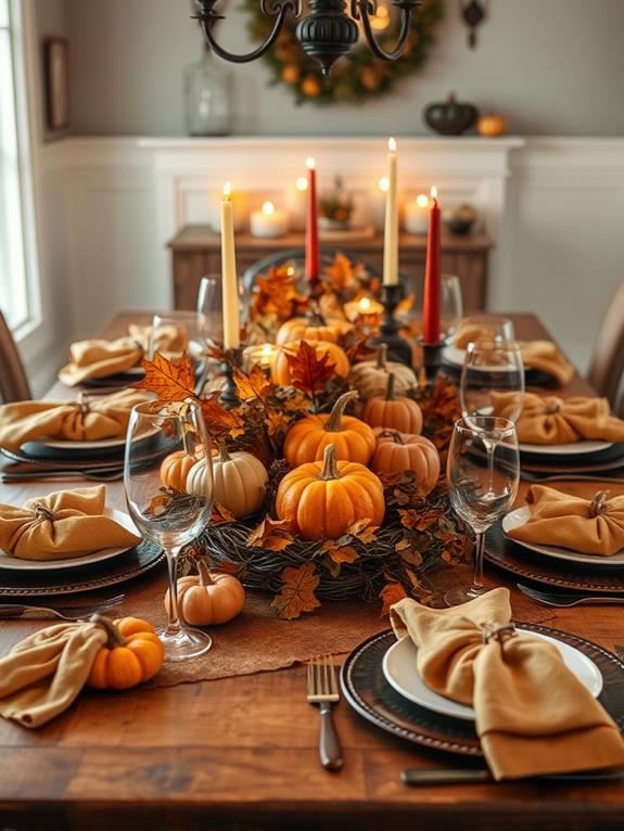 seasonal dining table decor