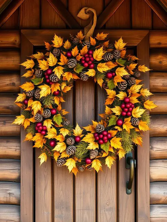 seasonal fall wreath decor