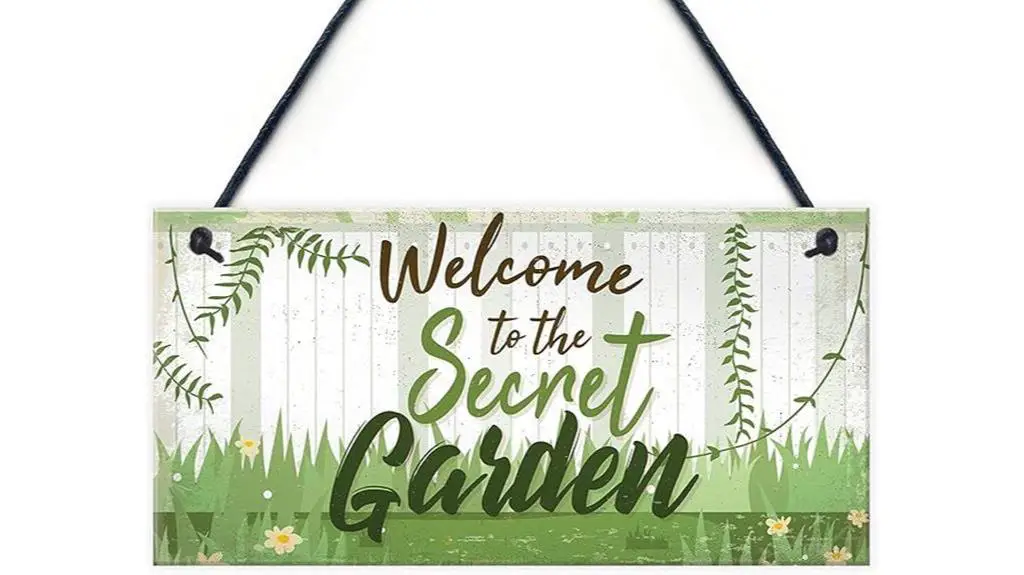 secret garden hanging plaque