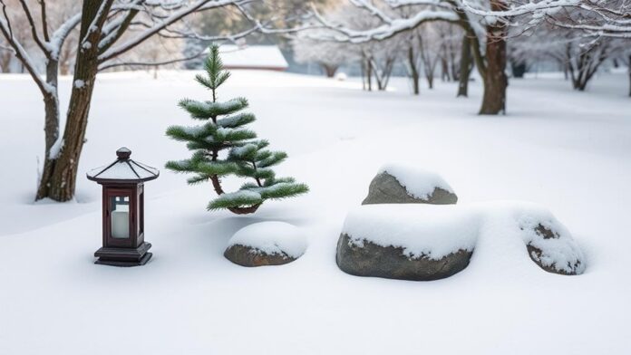 serene winter zen decor