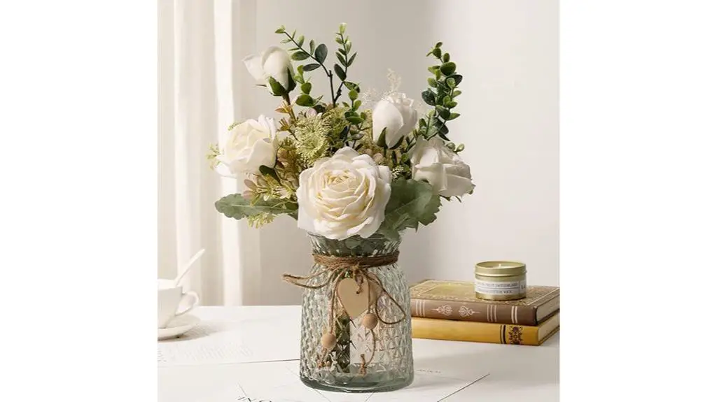 silk roses vase arrangement