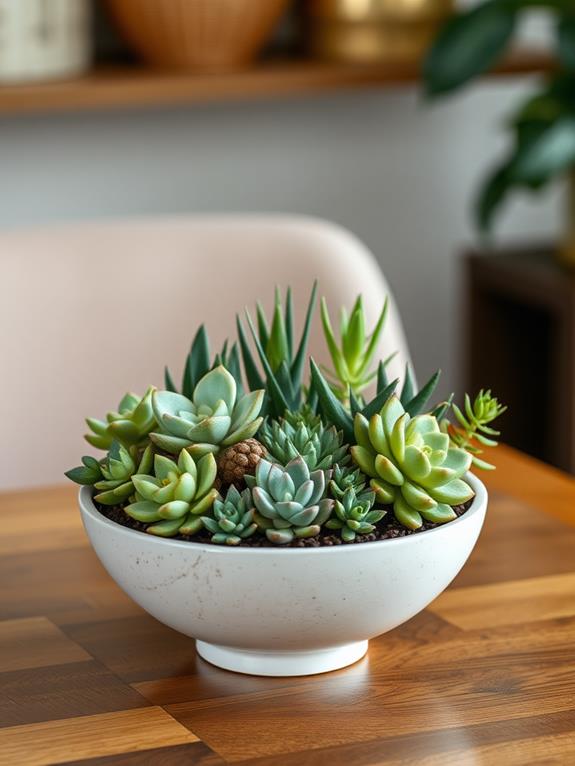 simple plant display bowls