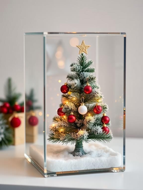 small holiday tree arrangement