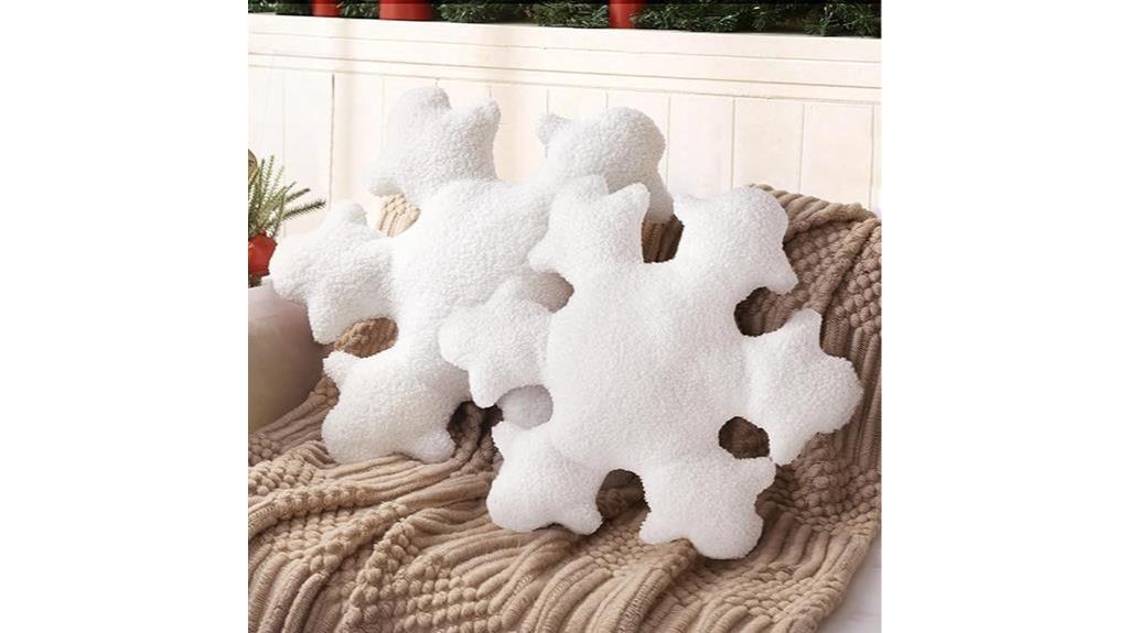 snowflake decorative throw pillows