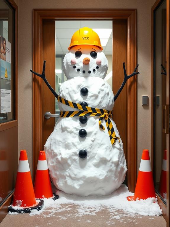 snowman as safety hazard