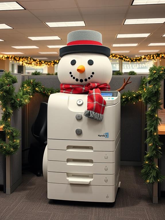 snowman copy machine trick