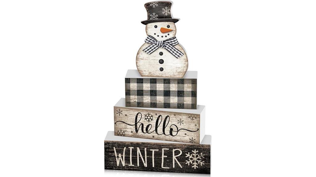 snowman winter table decor