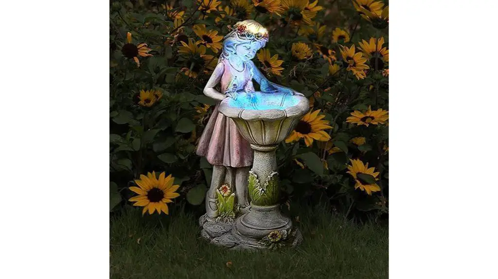 solar angel garden statue