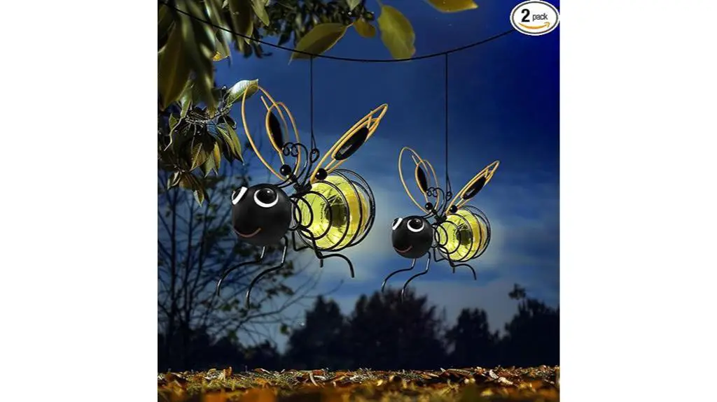 solar bee garden lights