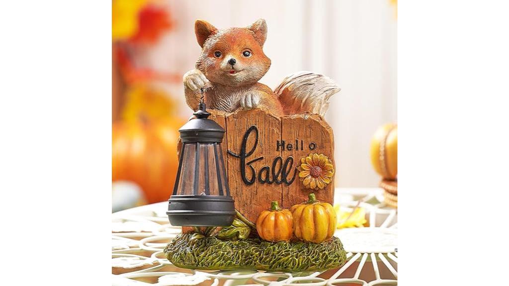 solar fox lantern decor