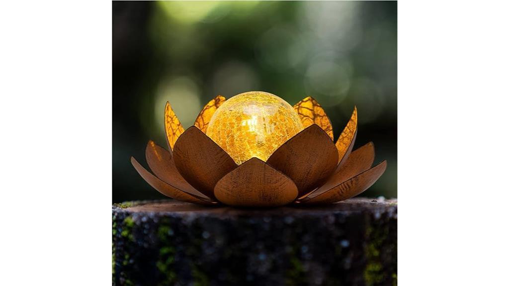 solar led lotus lamp