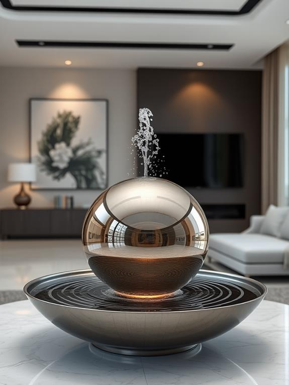 spherical water fountain designs