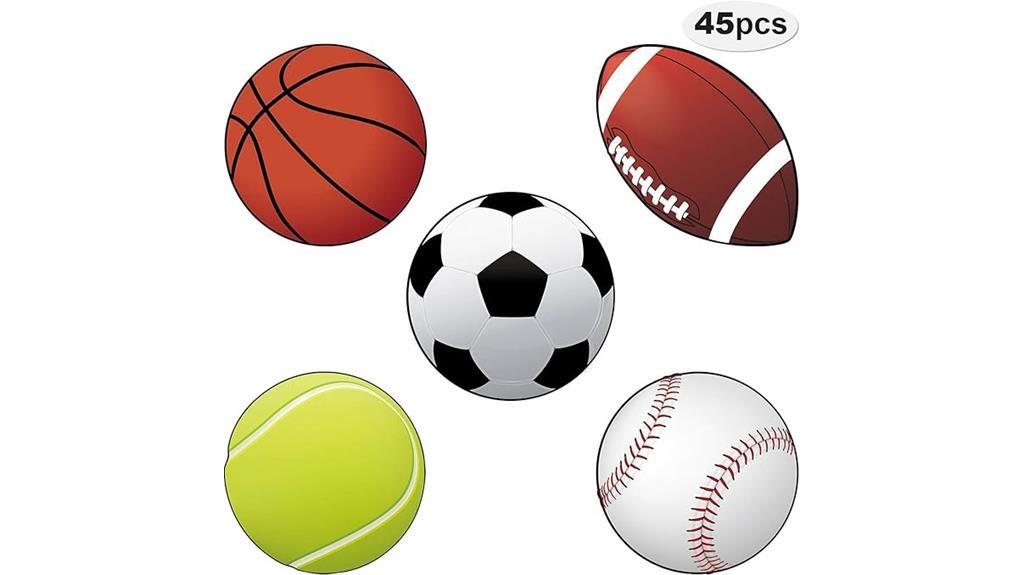 sports themed party decorations set