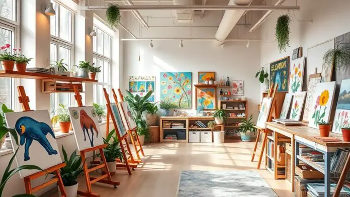 spring art studio inspiration