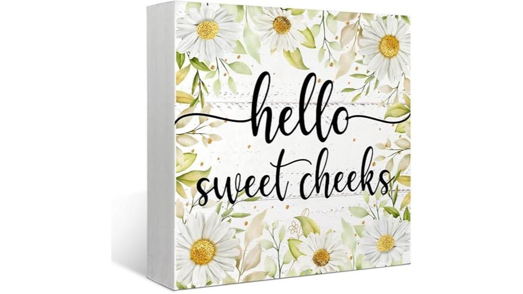 spring bathroom decor sign