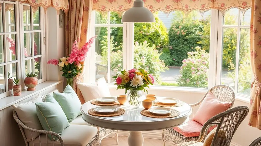 spring breakfast nook decor