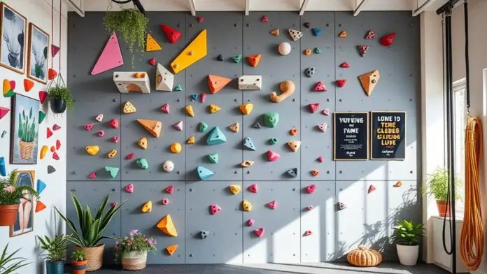 spring climbing wall decor ideas