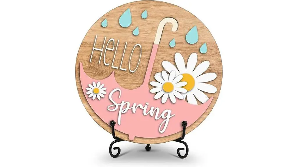 spring desk decor plaque